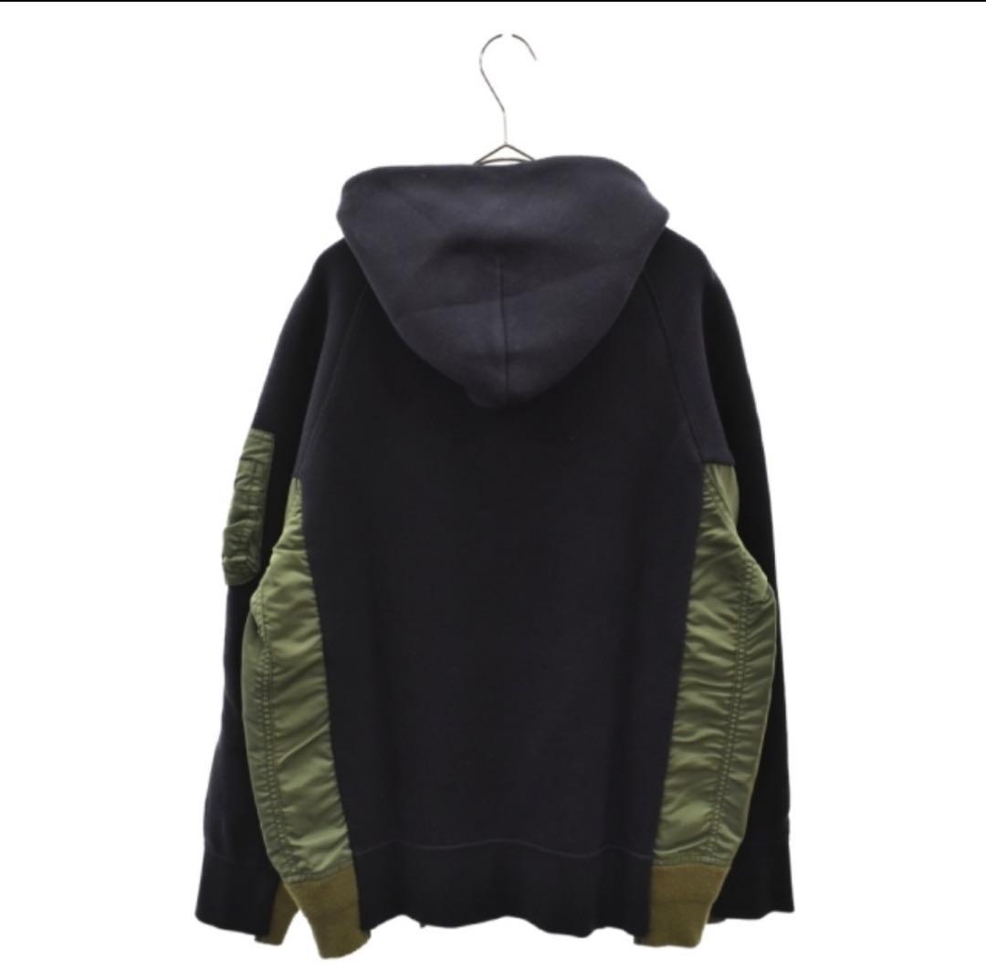 Sacai サカイ Sponge Sweat x MA-1 Hoodie