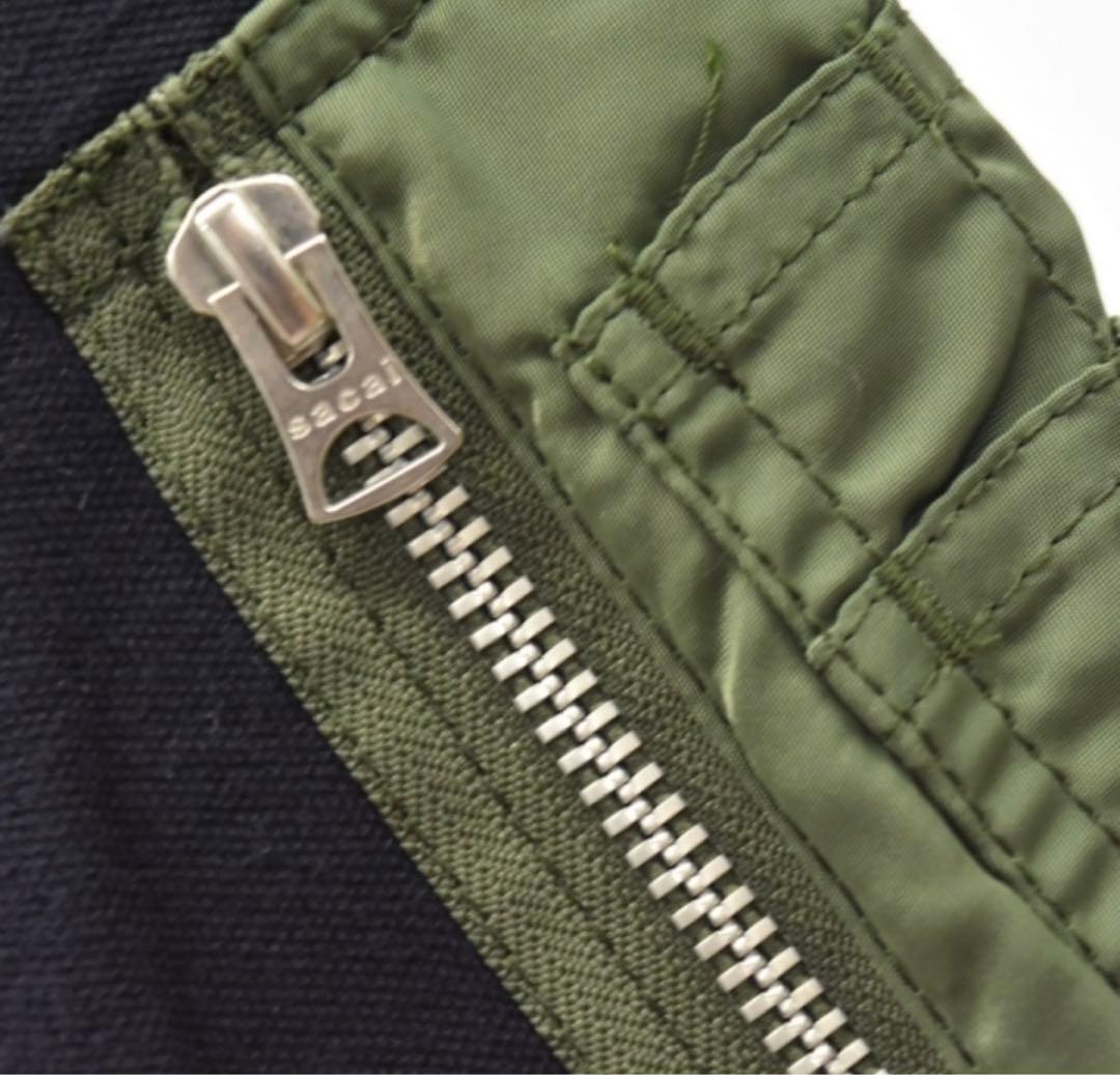 Sacai サカイ Sponge Sweat x MA-1 Hoodie