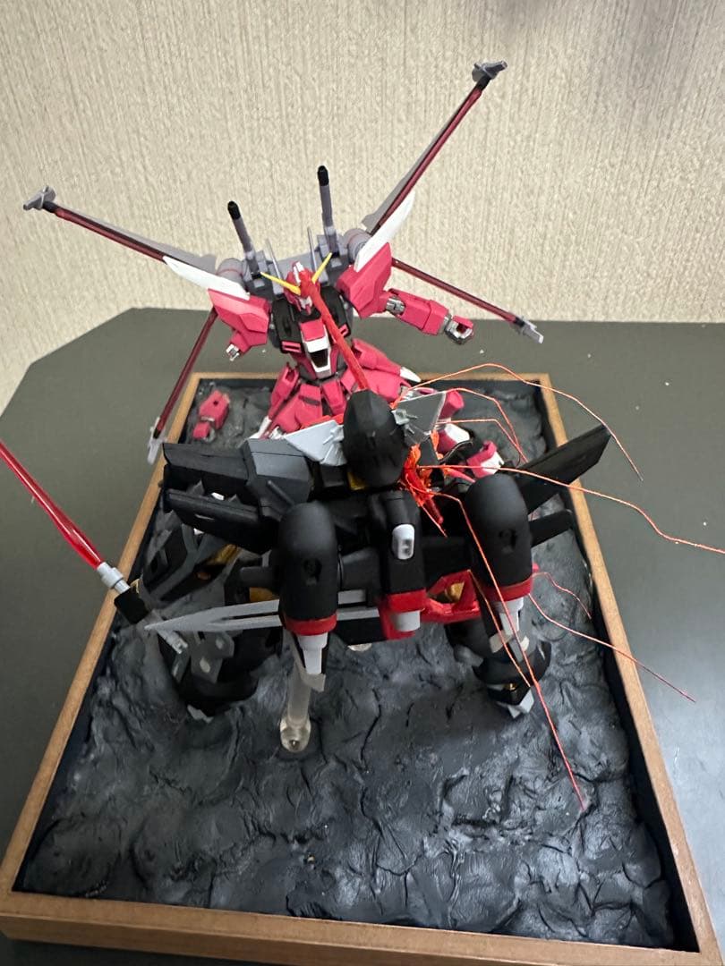 ガンダムジオラマ　インフィニットジャスティス弍式　ブラックナイトスコードシヴァ