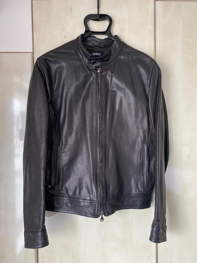 EMMETI JURI エンメティ 48 レザージャケット シングル ブラック EMMETI（エンメティ） 春秋冬 ユリ ラムナッパ チェラータ シングル