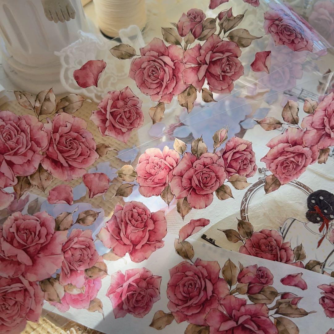 壹洱原创《粉颜》海外マスキングテープ　マステ 【1558】