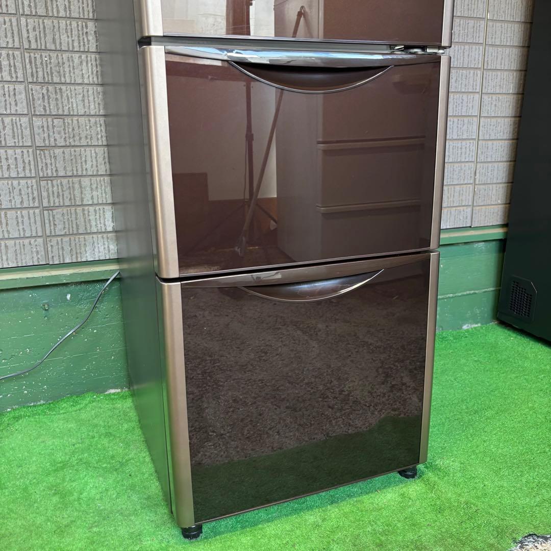 日立 315L 冷蔵庫 大容量 おしゃれ ブラウン ガラス面【地域限定配送無料】