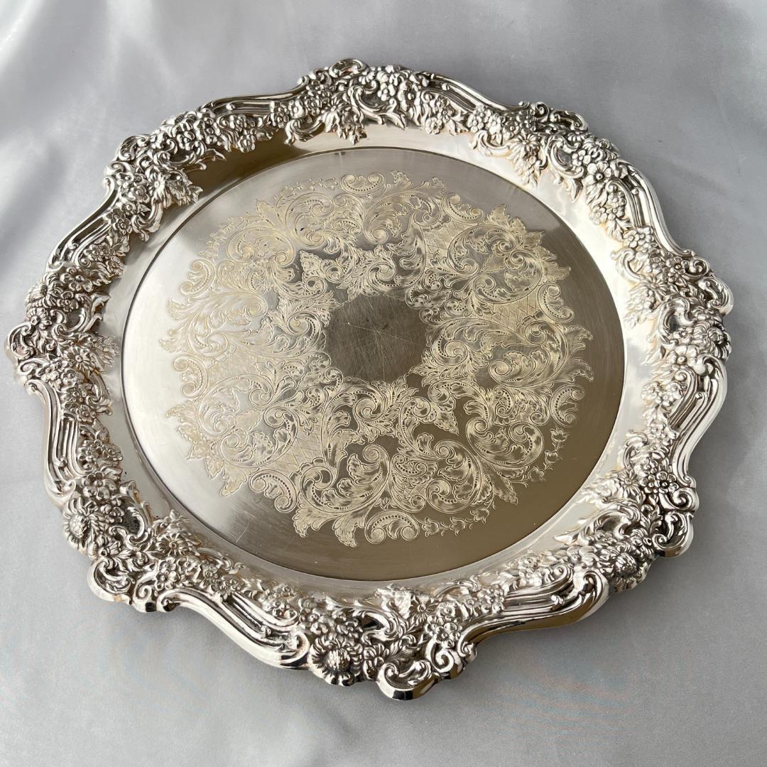 【英国】 ギャラリートレー / ドリンクトレー サークル型 37cm