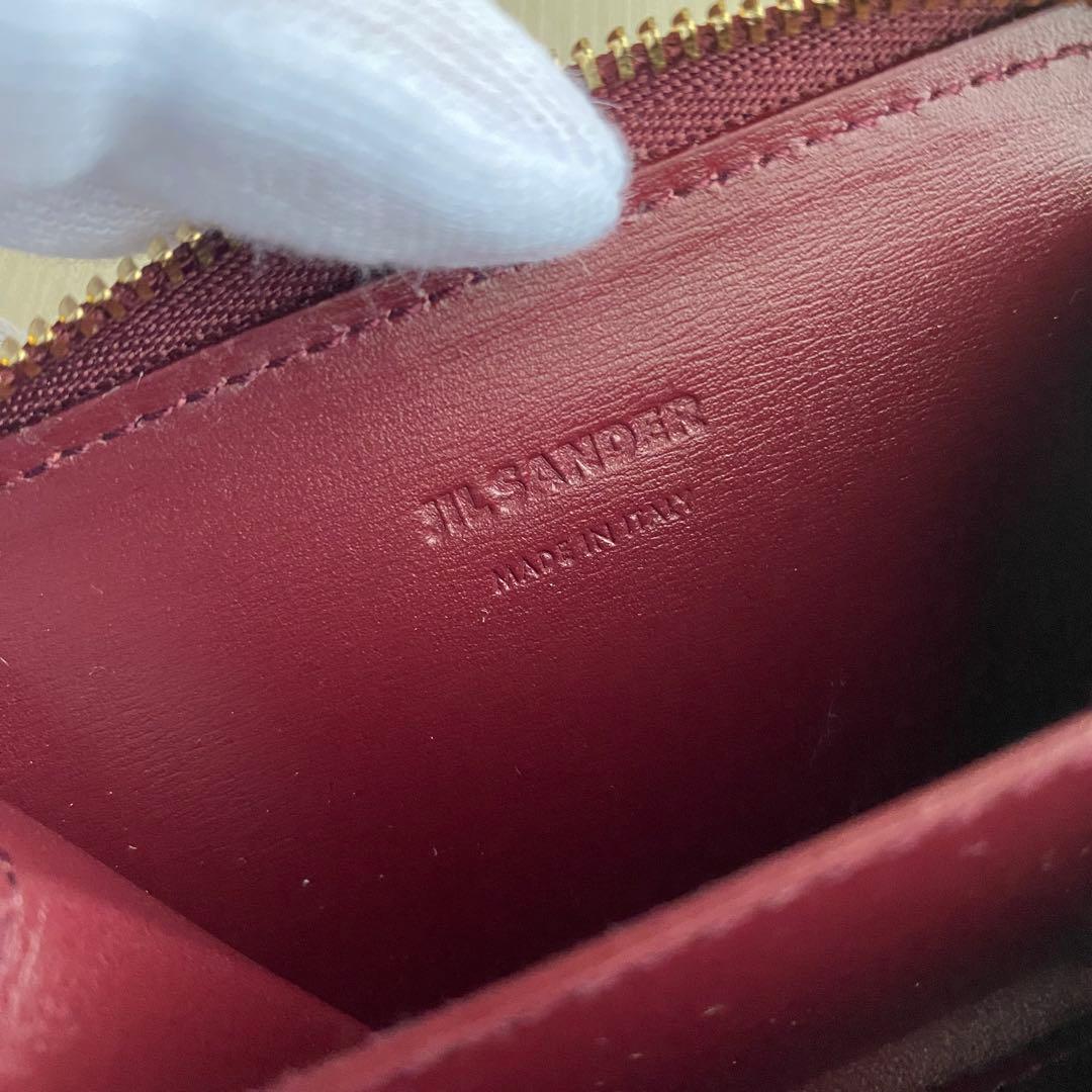 【JIL SANDER】ジルサンダー GIRO スモールウォレット Gレッド