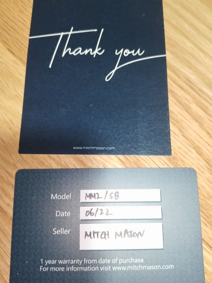 ❬美品・希少❭マイクロブランド MITCH MASON メイルストロム 青文字盤