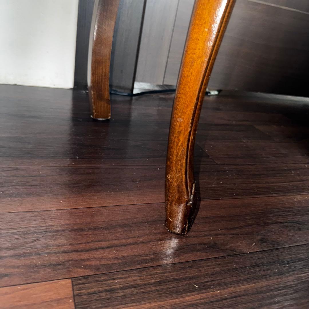 アンティークチェア ベロア レッド ピンク ウッド ミッドセンチュリー