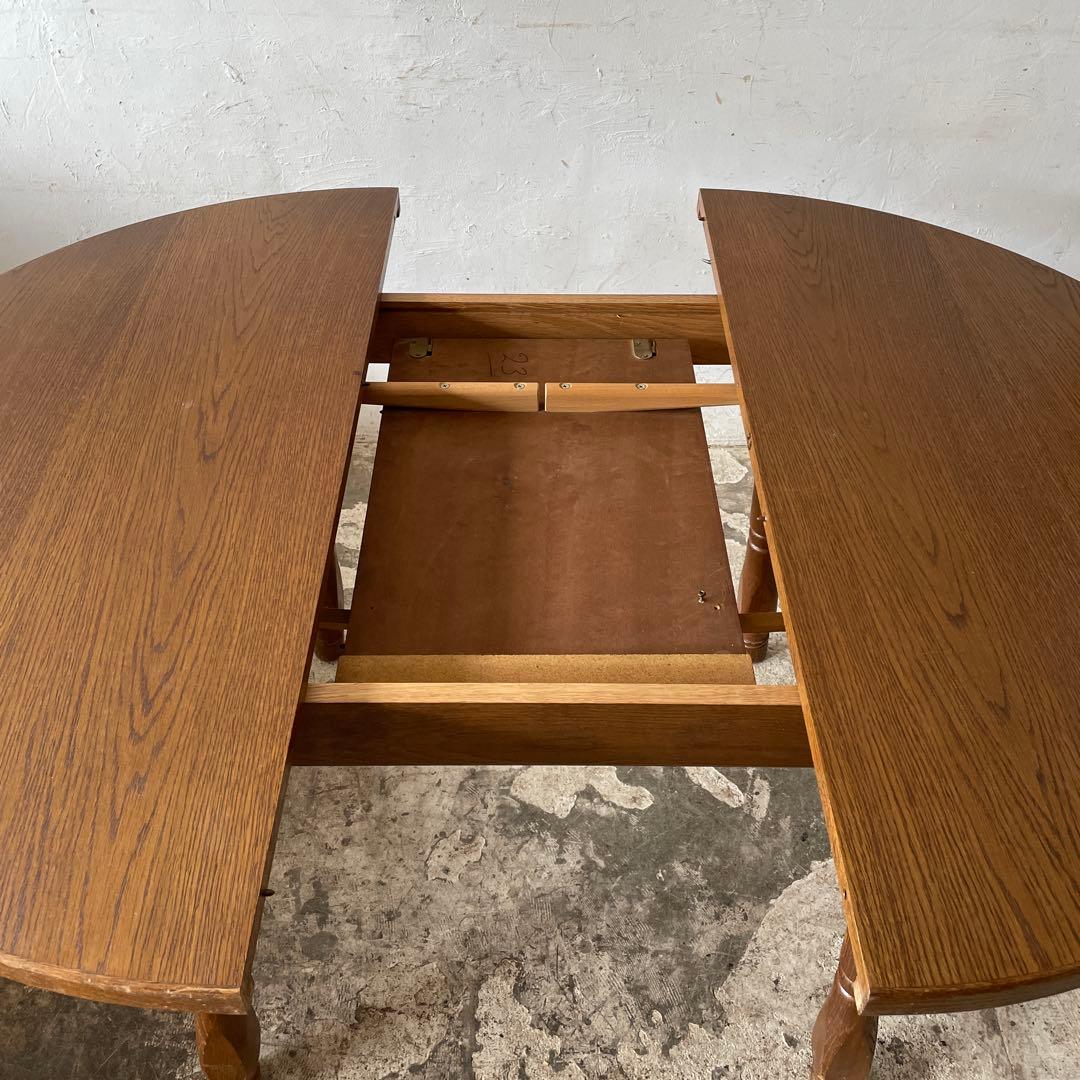 ビンテージ ラウンドエクステンションダイニングテーブル no3