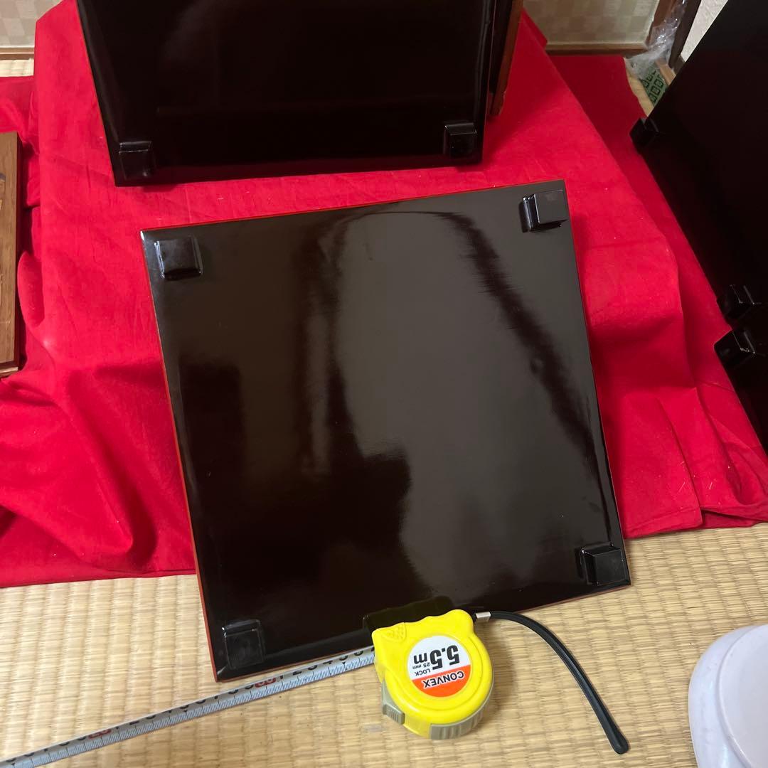 逸品！　レア！　東京美術倶楽部本郷家所蔵　蒔絵本塗お盆五客　時代保管箱