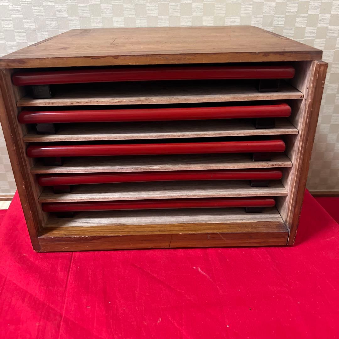 逸品！　レア！　東京美術倶楽部本郷家所蔵　蒔絵本塗お盆五客　時代保管箱