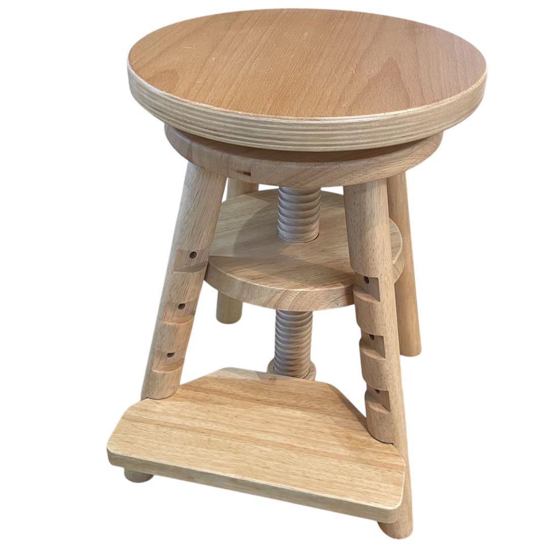 完売品　ideaco木製スツール 椅子 キッズチェア 学習チェア 天然木 北欧