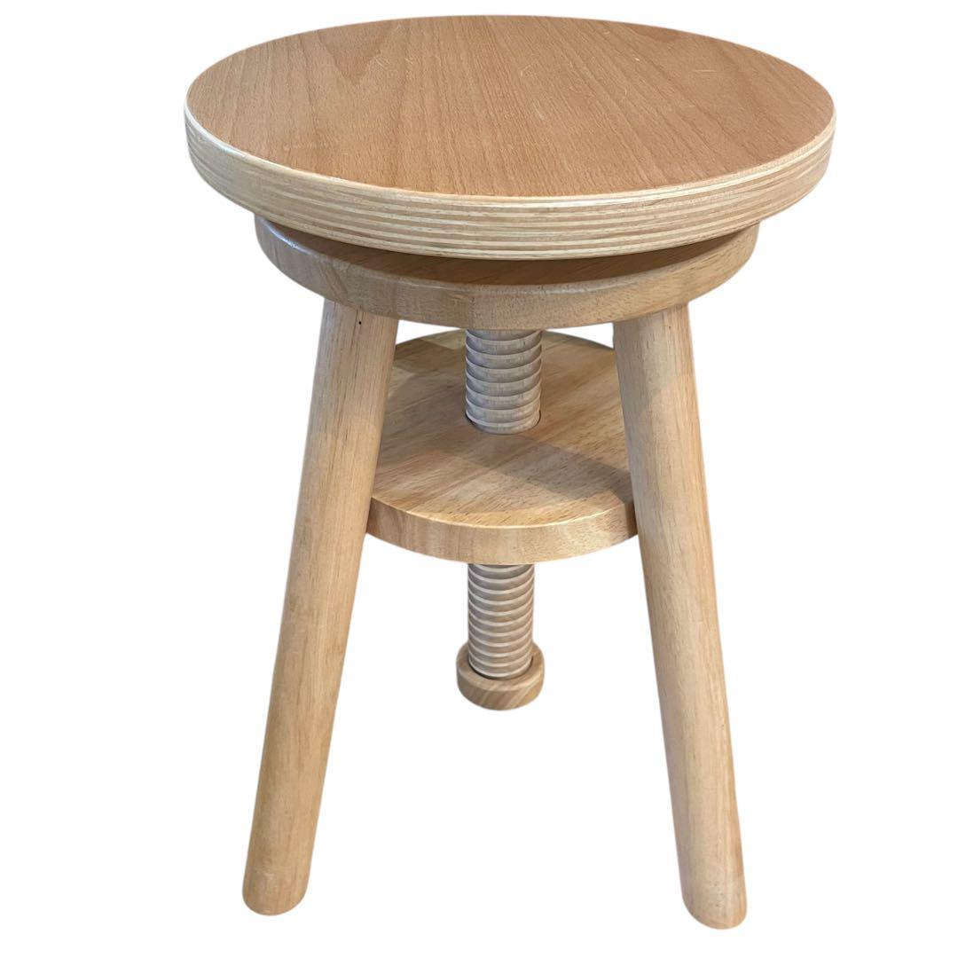 完売品　ideaco木製スツール 椅子 キッズチェア 学習チェア 天然木 北欧