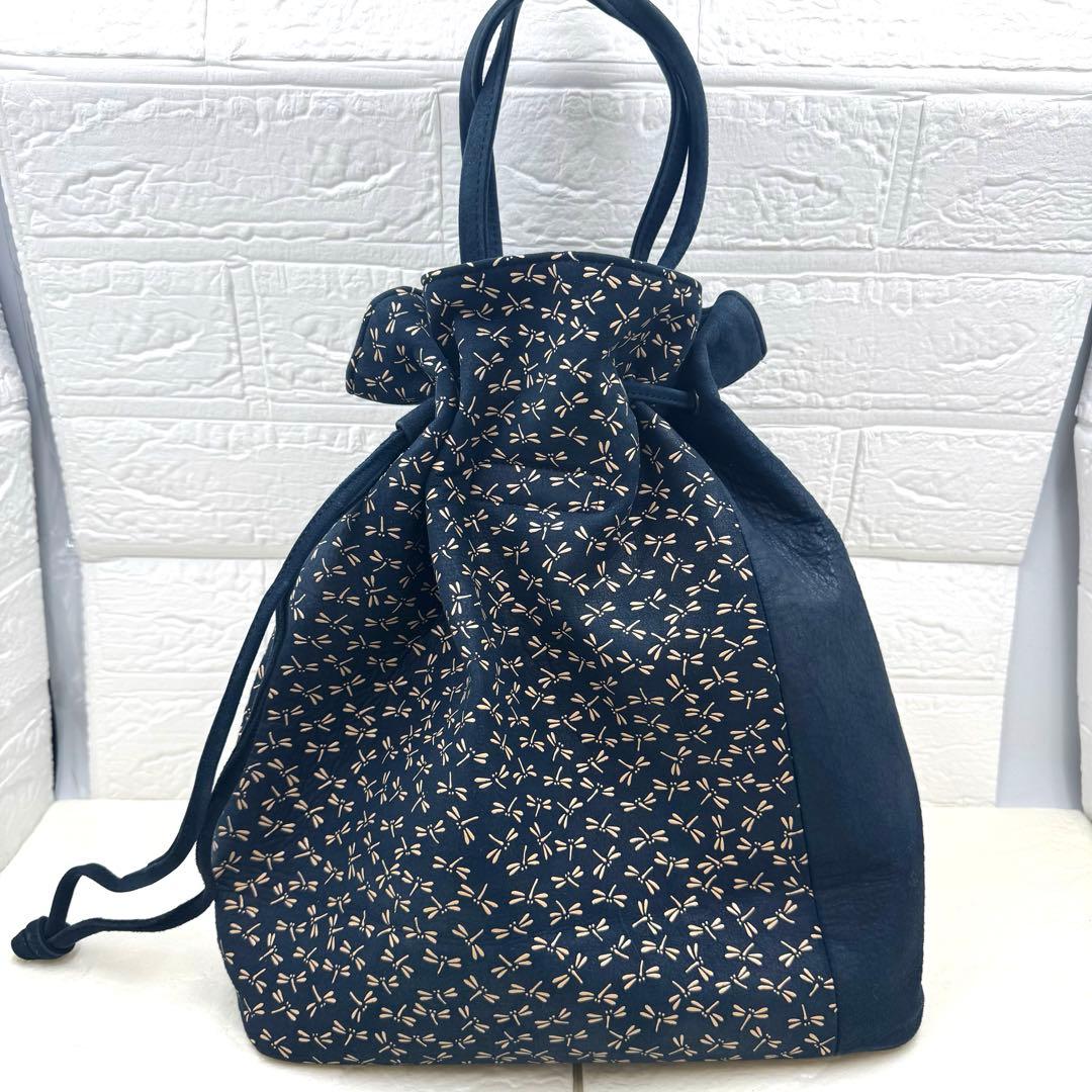 【超美品】✨印傳屋✨INDEN-YA❤️ バック ＆ 二つ折り財布　　とんぼ柄