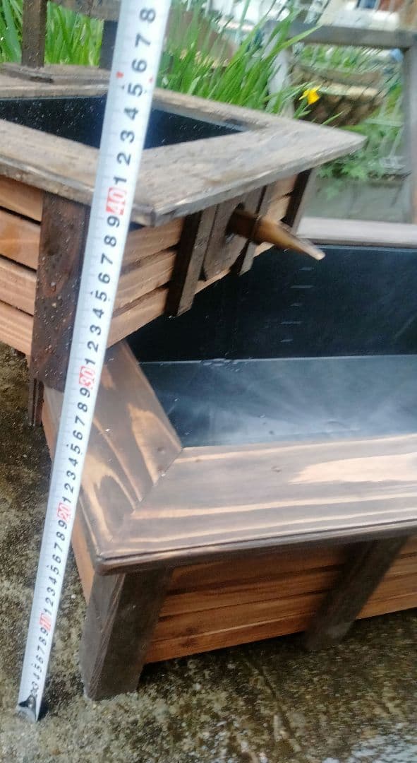 2段トロ舟60 濾過槽付 ビオトープ 太陽光モーター