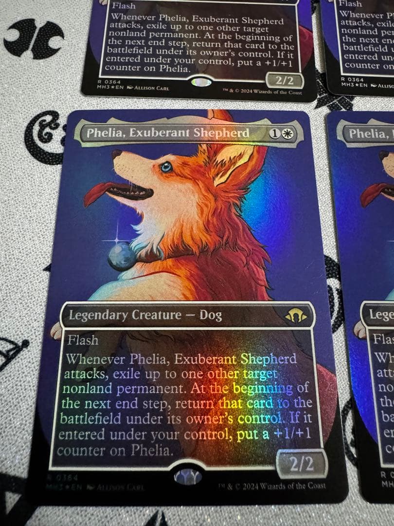 4枚セット 溌剌の牧羊犬、フィリア foil 英語