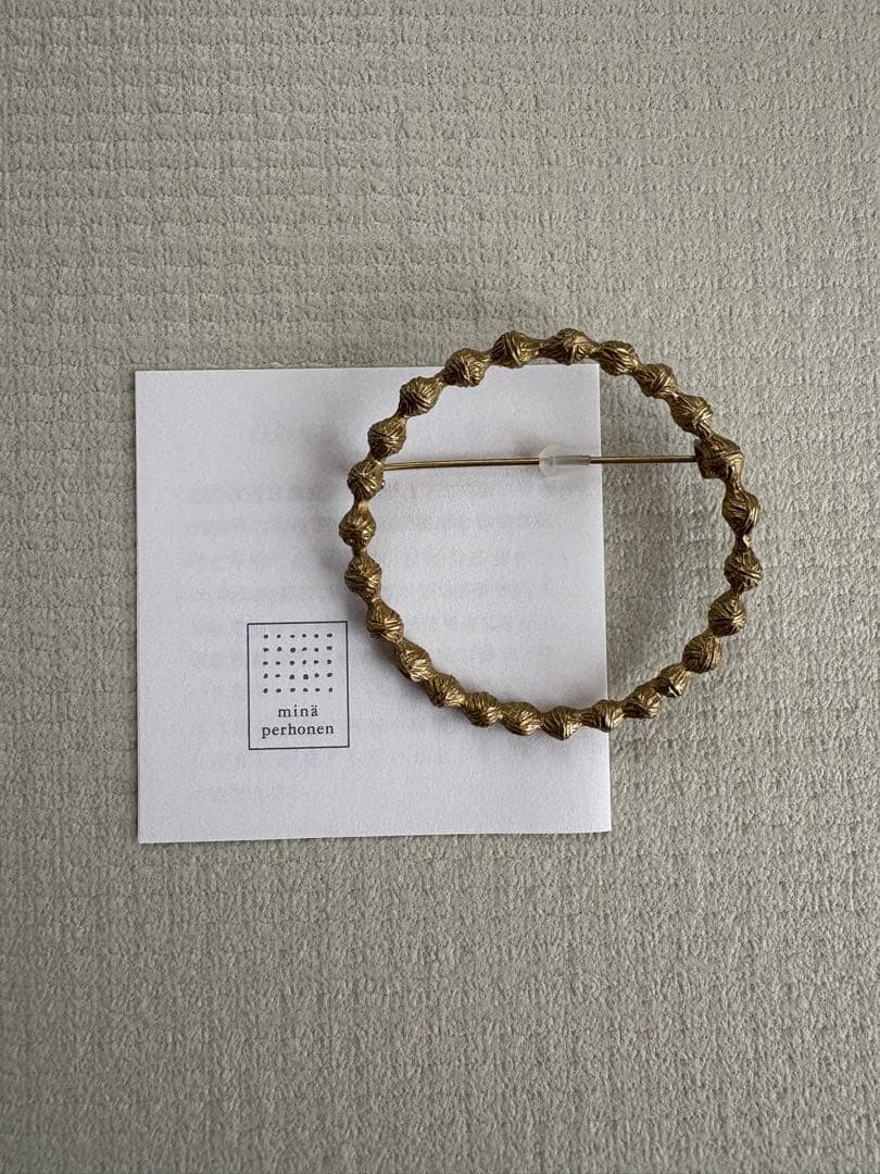mina perhonen ミナペルホネン タンバリン ブローチ ゴールド 専用⑪43