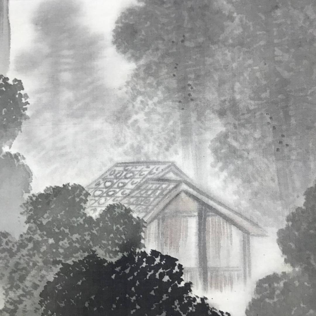 【真作】松村景文/梅花山水人物図/山水図/春景山水図/掛軸/名家伝来AB-846