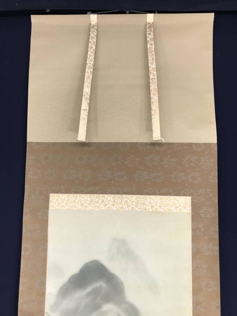 【真作】松村景文/梅花山水人物図/山水図/春景山水図/掛軸/名家伝来AB-846