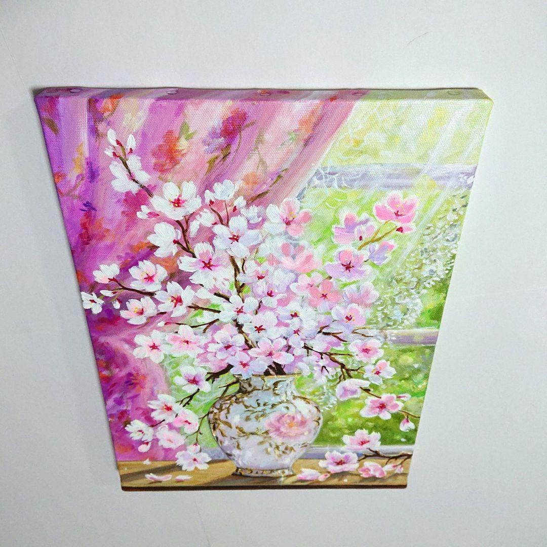【ソメイヨシノ】アクリル画 F4 風景画 絵画