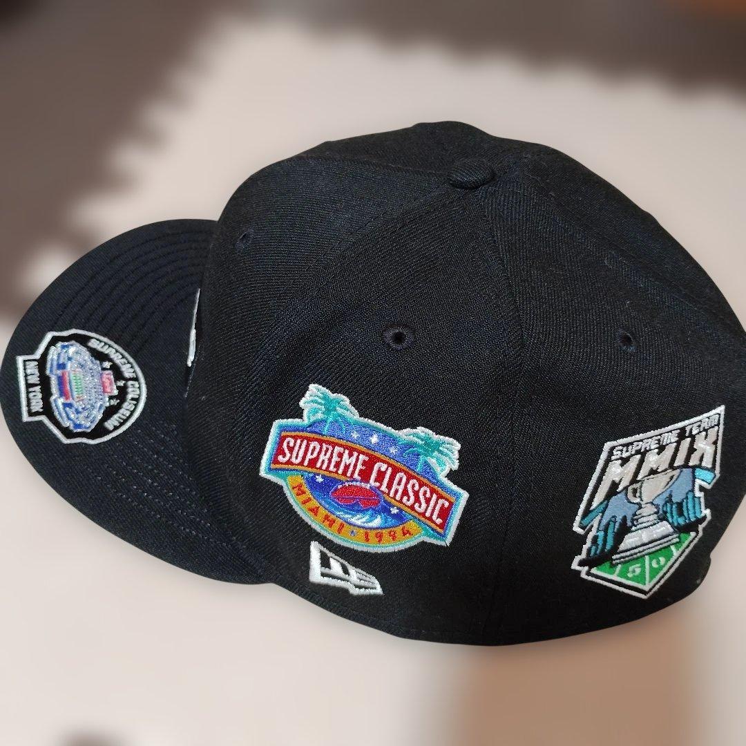 Supreme☆黒 キャップ 60.6cm 7 5/8