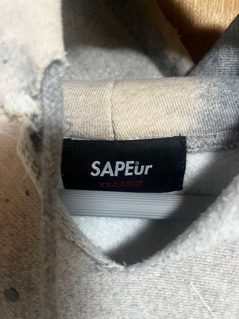 希少　SAPEur BIG3 ペイント　パーカー XX-LARGE
