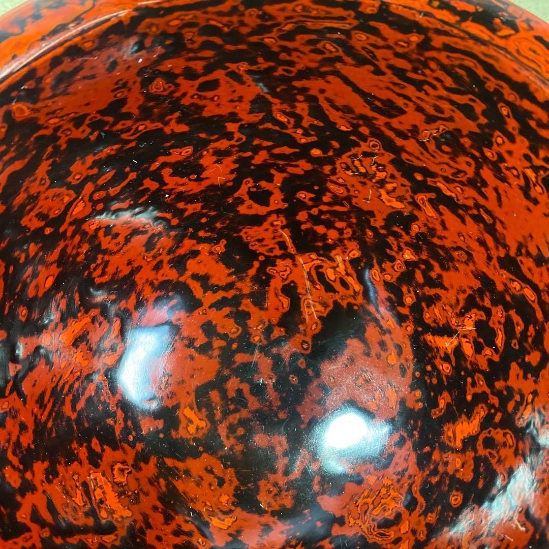 漆器製 赤黒模様 ボウルKG