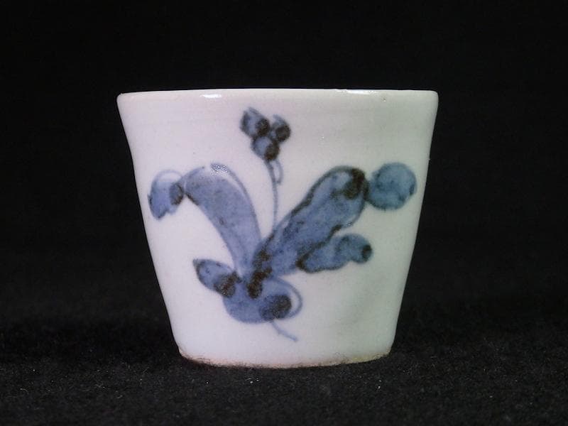 古伊万里　草花の図　猪口　江戸中期　D860AS-fbcm