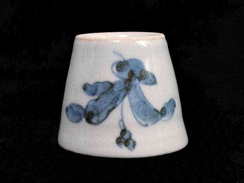 古伊万里　草花の図　猪口　江戸中期　D860AS-fbcm