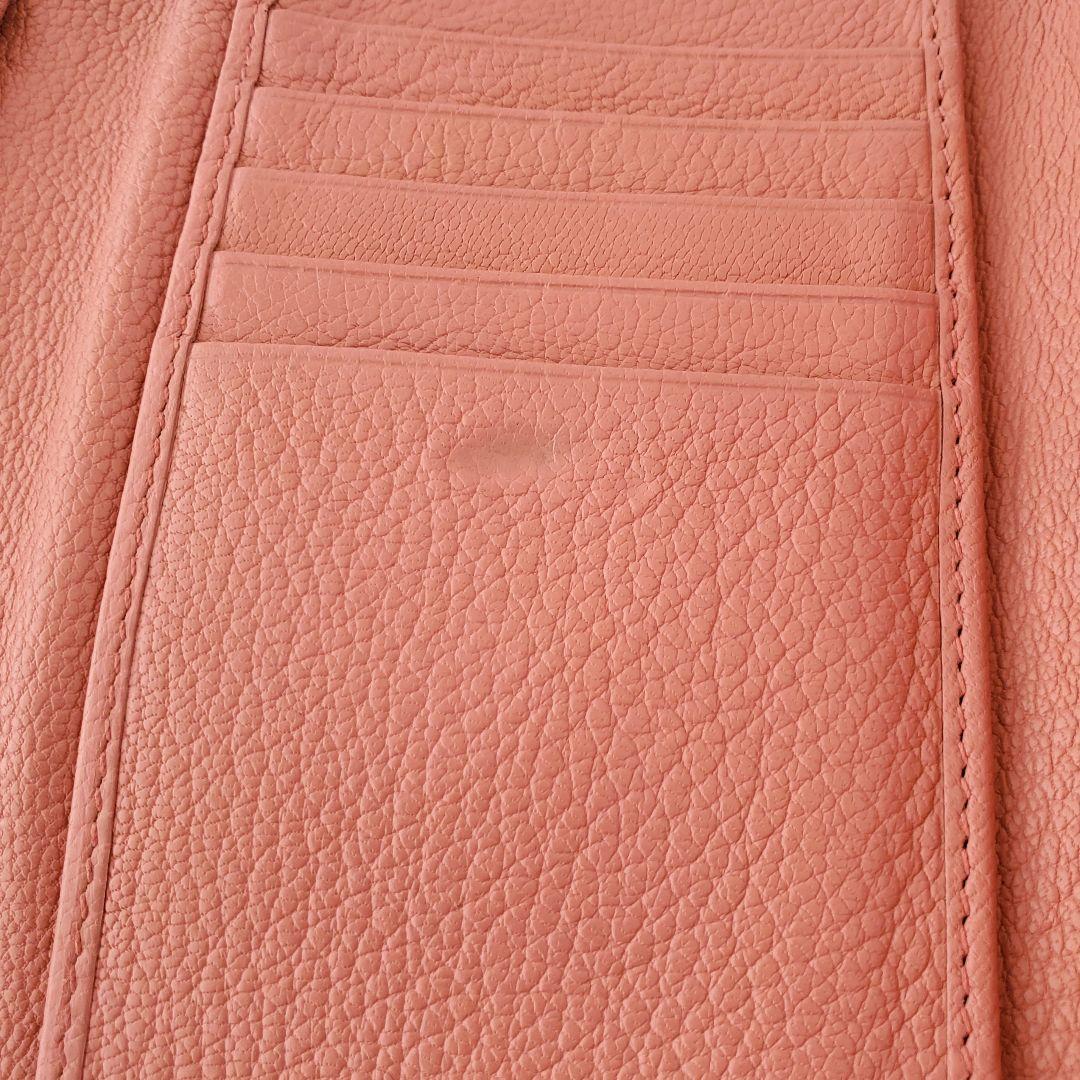 miu miu　3つ折り財布　マドラス　レザー　ミュウミュウ　ピンク