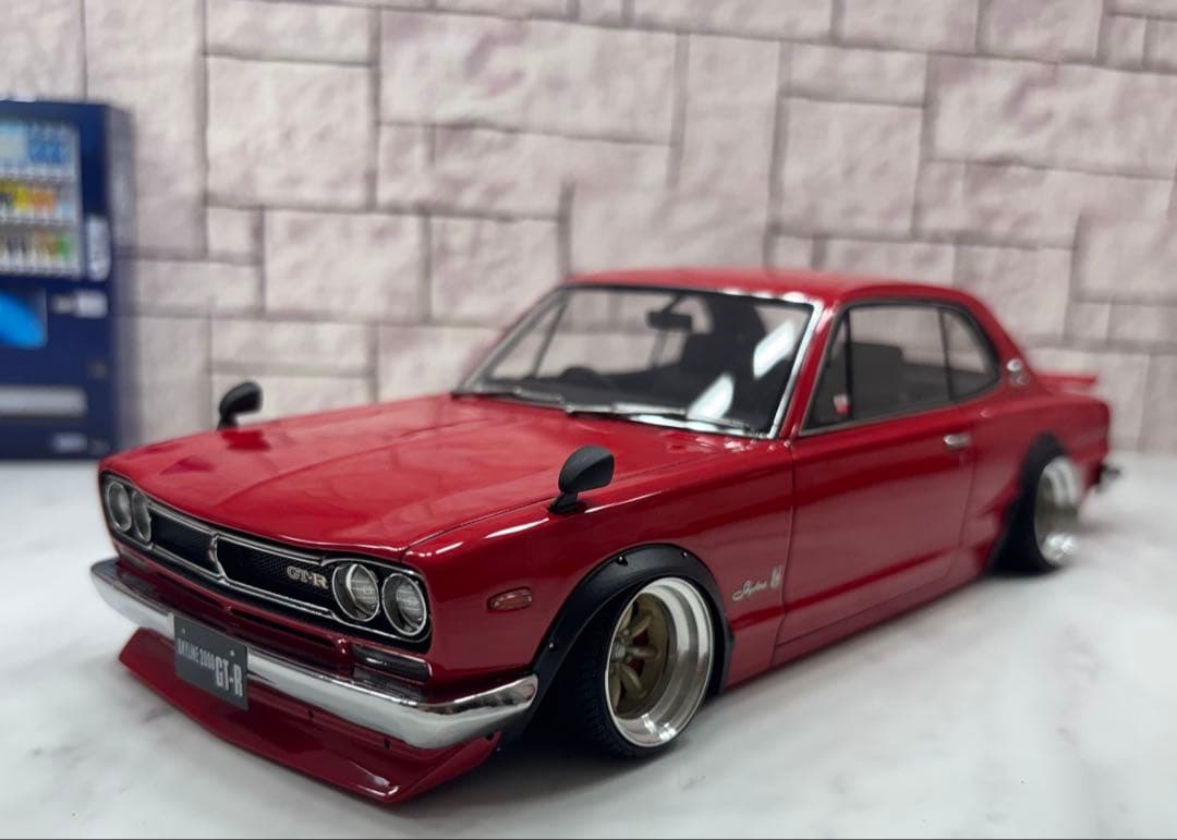 1/18イグニッションモデル ハコスカGTRワタナベ深リムカスタムレッド 1