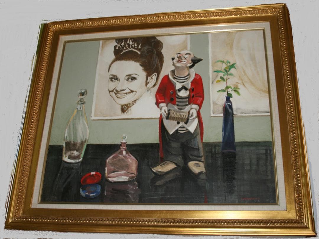 ★川上俊子『憧れ』油彩：武蔵野美術:東光会会友★２０号★