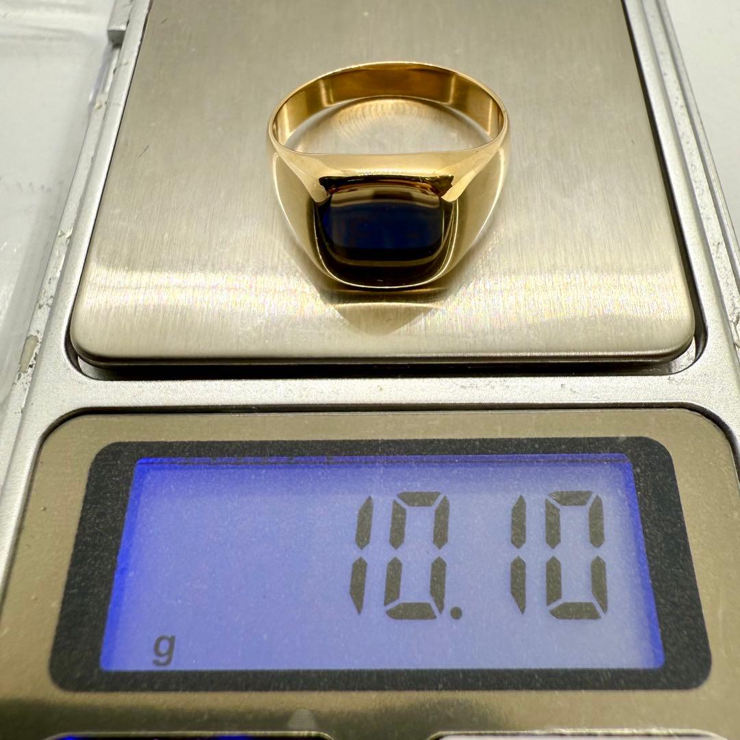 K18 印台リング 10.10g サイズ19 送料無料