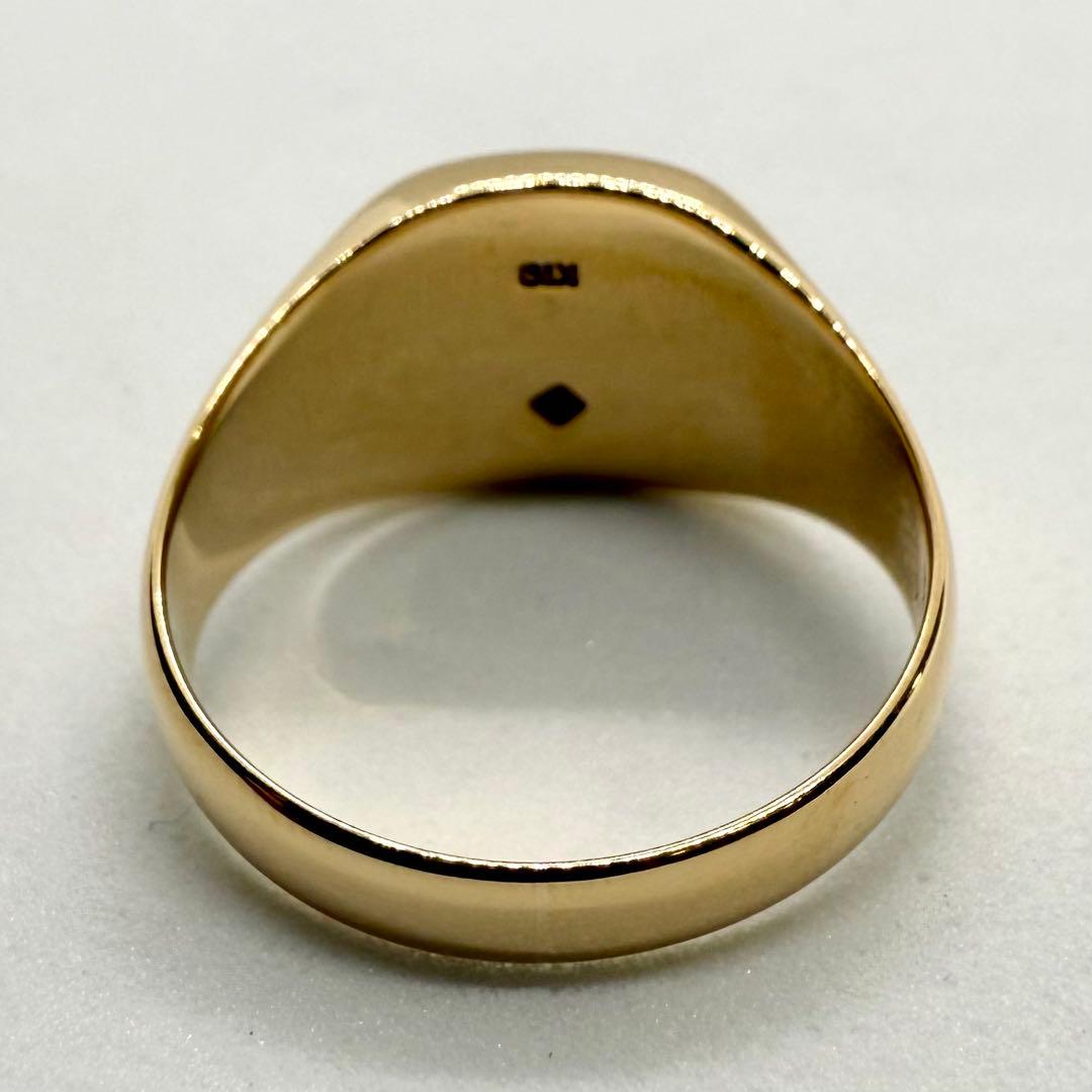 K18 印台リング 10.10g サイズ19 送料無料