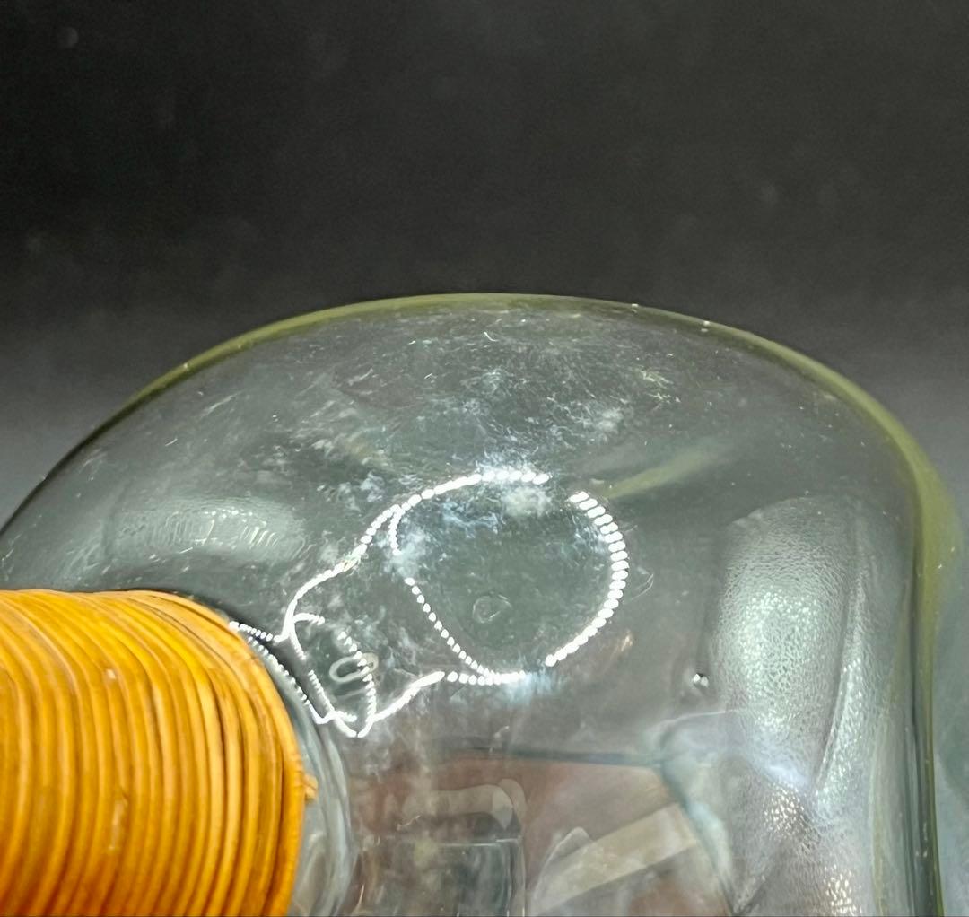 時代 和ガラス ガラス蓋付き徳利 花瓶 鶴首徳利 アンティーク 古道具