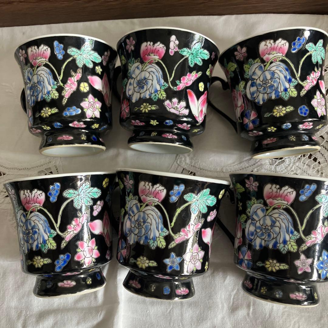 中国景徳鎮　09 コーヒーセット　シュガーポット&ミルクピッチャー付き