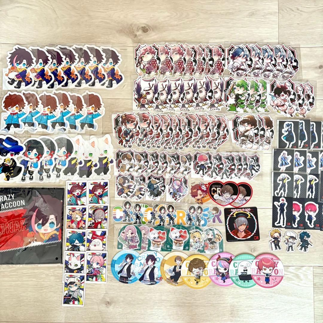 Crazy Raccoon CR DMM GiGO 大妖怪 ステッカー 缶バッジ