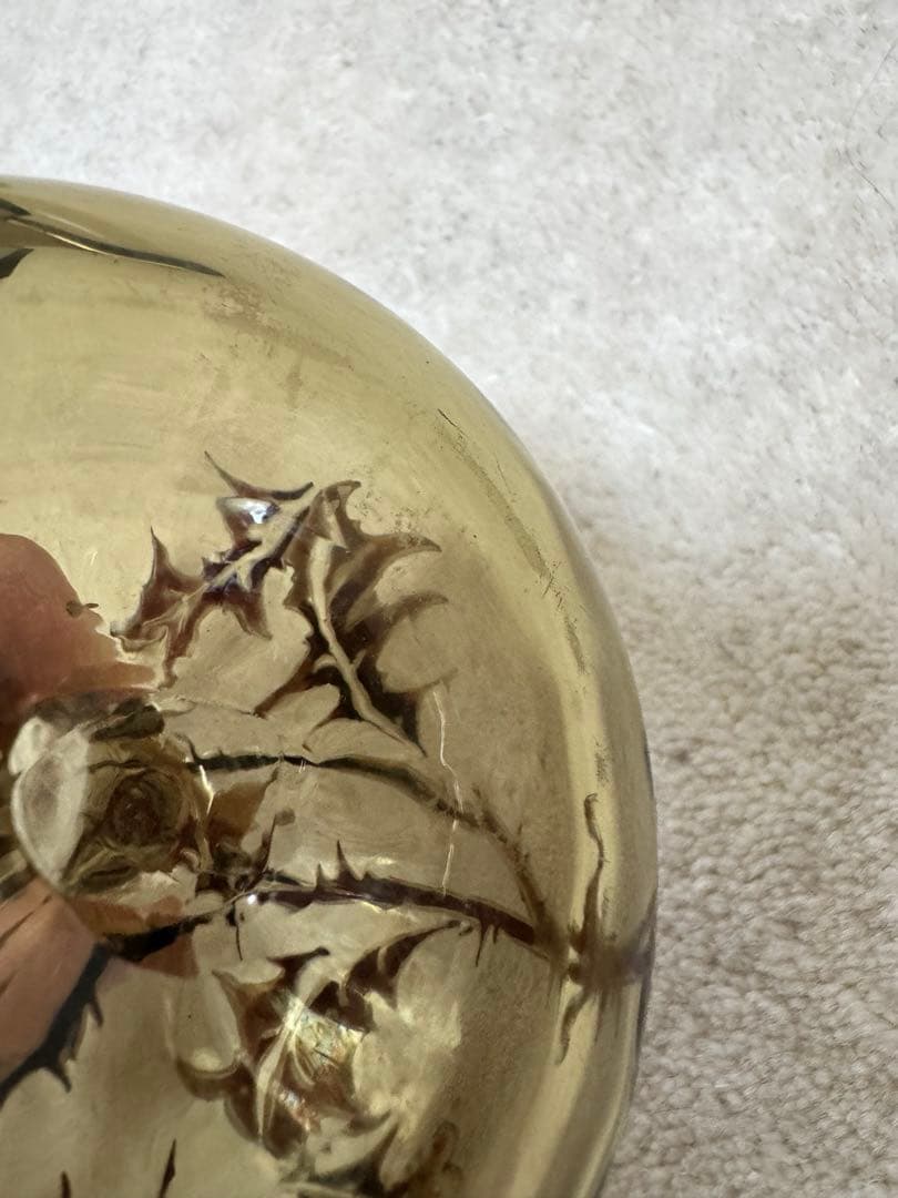 本物保証 エミール•ガレ エナメルガラス花瓶 約1890年 骨董 稀少品 共