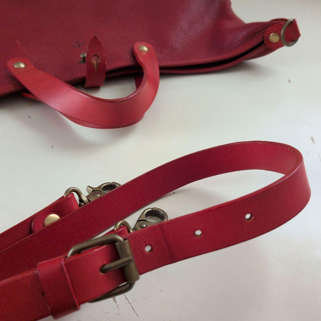 【美品】 CI-VA (チーバ) 舟型2wayバッグ 牛ヌメ革