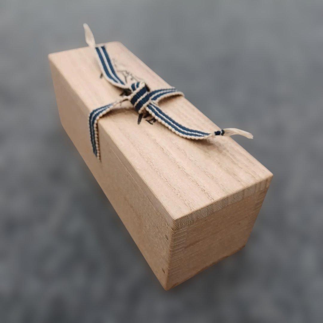 川瀬表完 作 乾漆 傘香合 共箱 茶道具