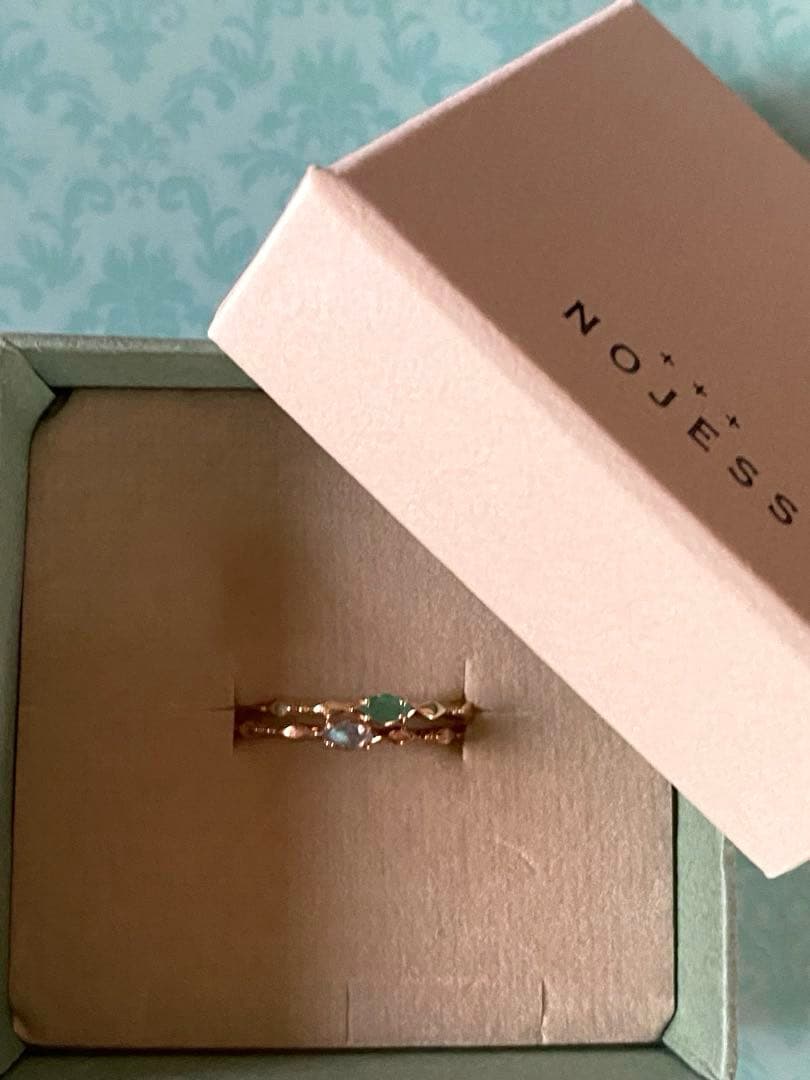 ノジェス　10k エメラルド　ポケットリング　11号