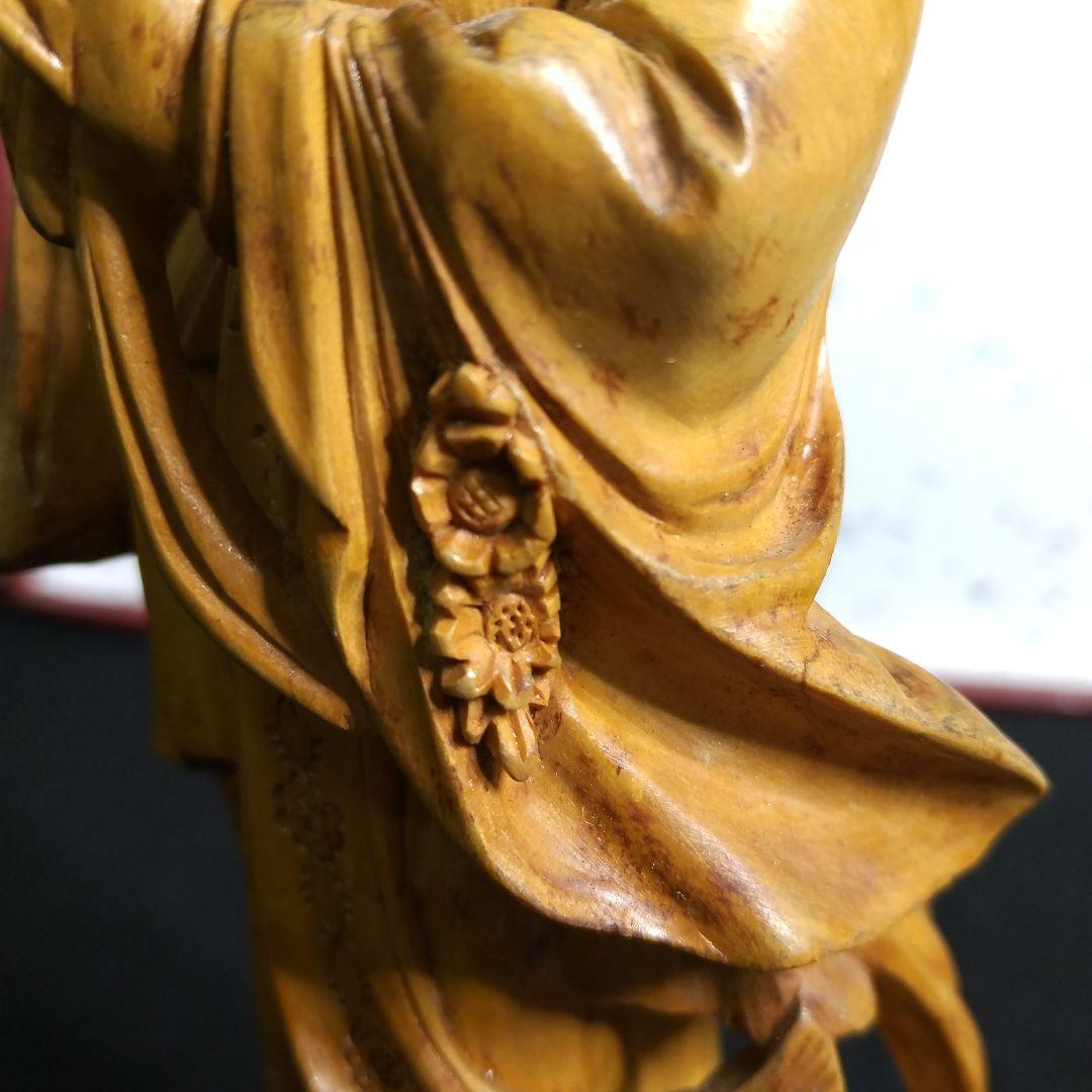 【期間限定特価！古美術 木彫り天女】