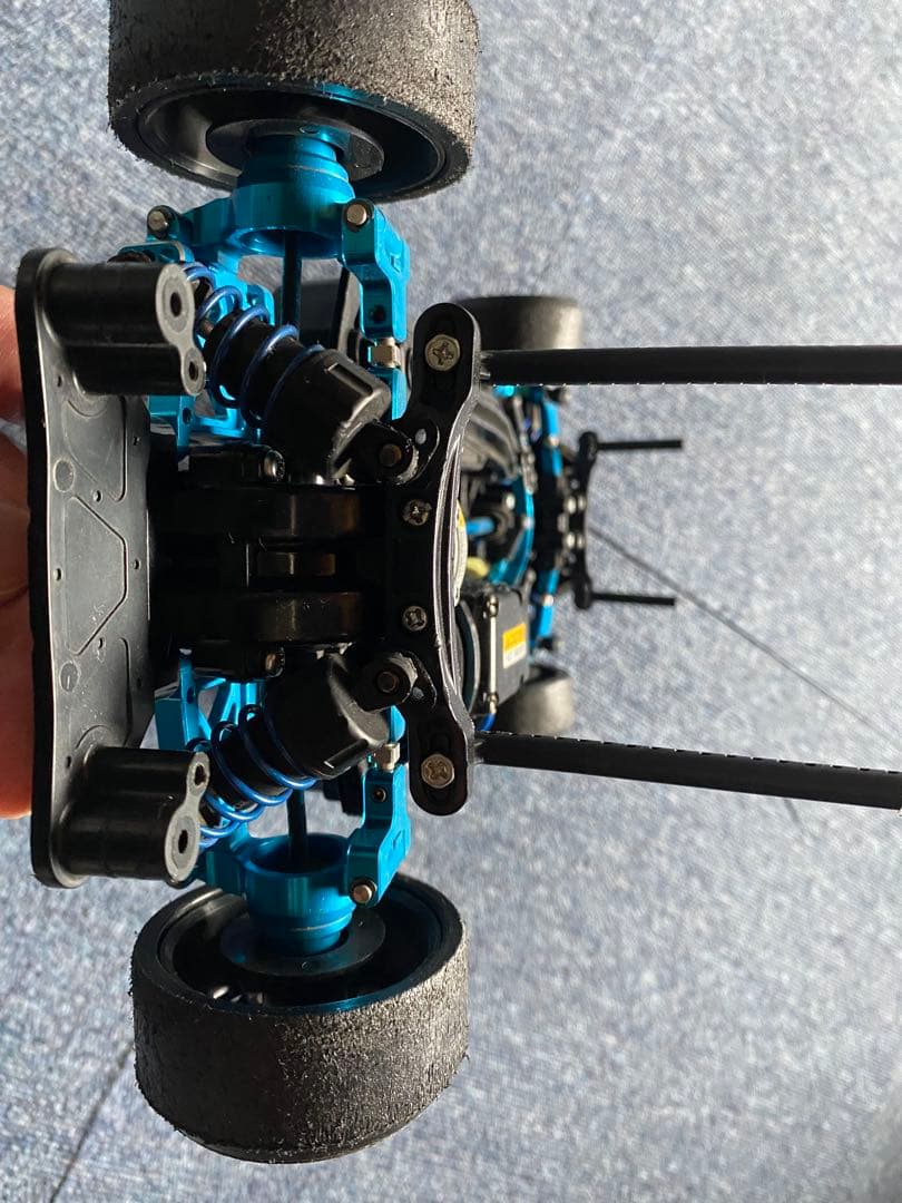 タミヤ TT-02D ドリフトスペック カスタムシャーシ メカレス 青アルミ多数