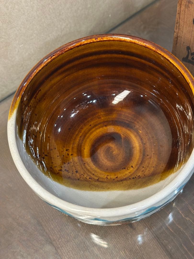 九谷焼 抹茶碗 陶山造 山水風景の茶碗 定価96万 250909⑩