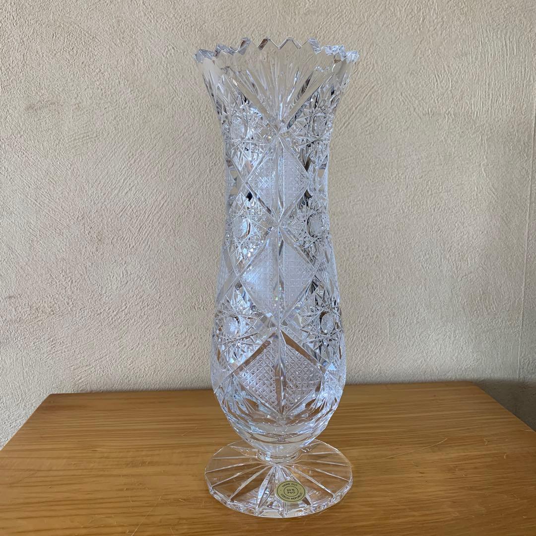 値下げ！！】BOHEMIA ボヘミア クリスタルガラス花瓶 フラワーベース