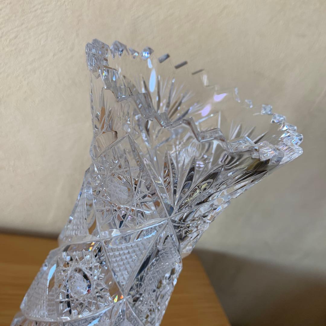 値下げ！！】BOHEMIA ボヘミア クリスタルガラス花瓶 フラワーベース