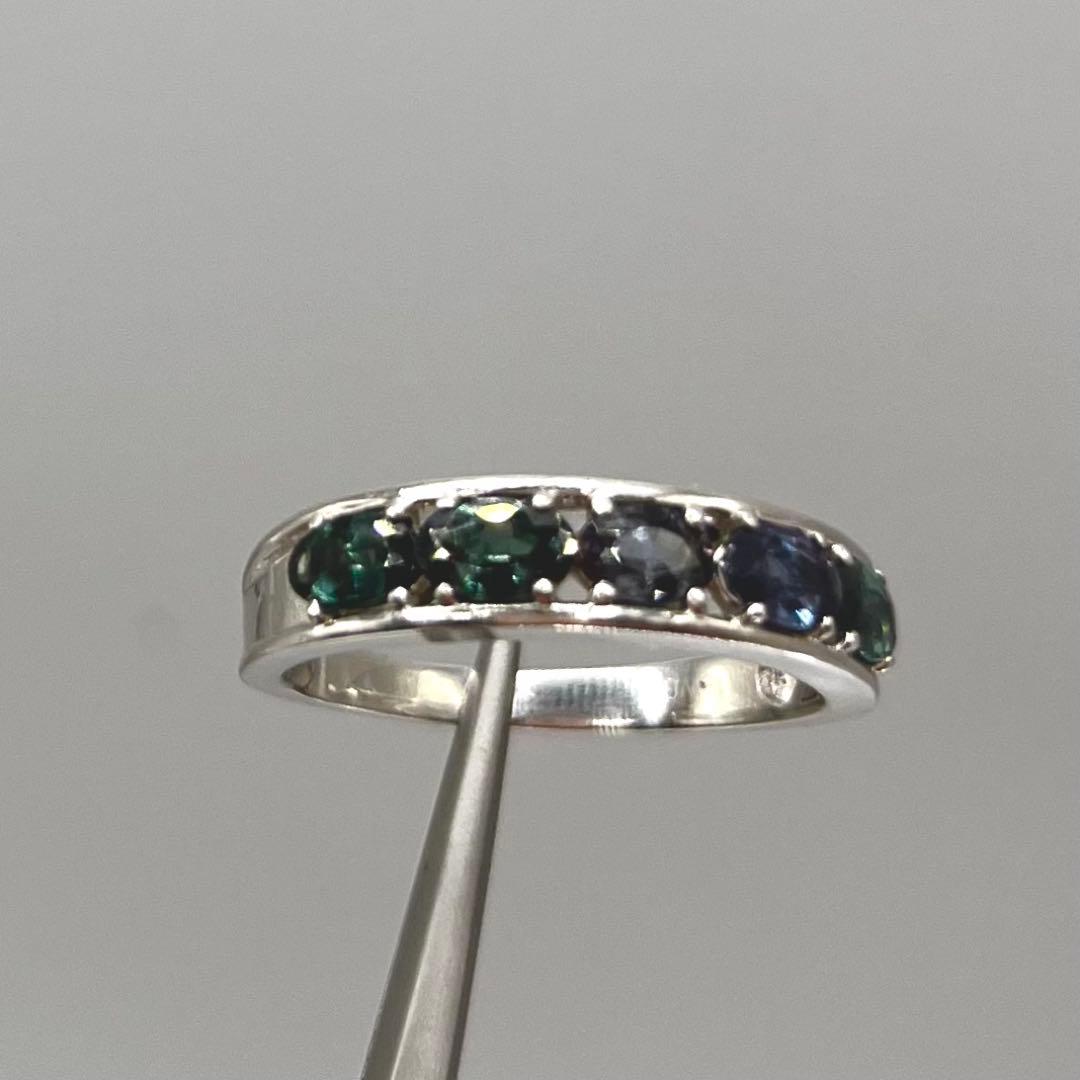 【中宝研ソ付】カラーチェンジガーネット K18WGリング 13号／計1.00ct