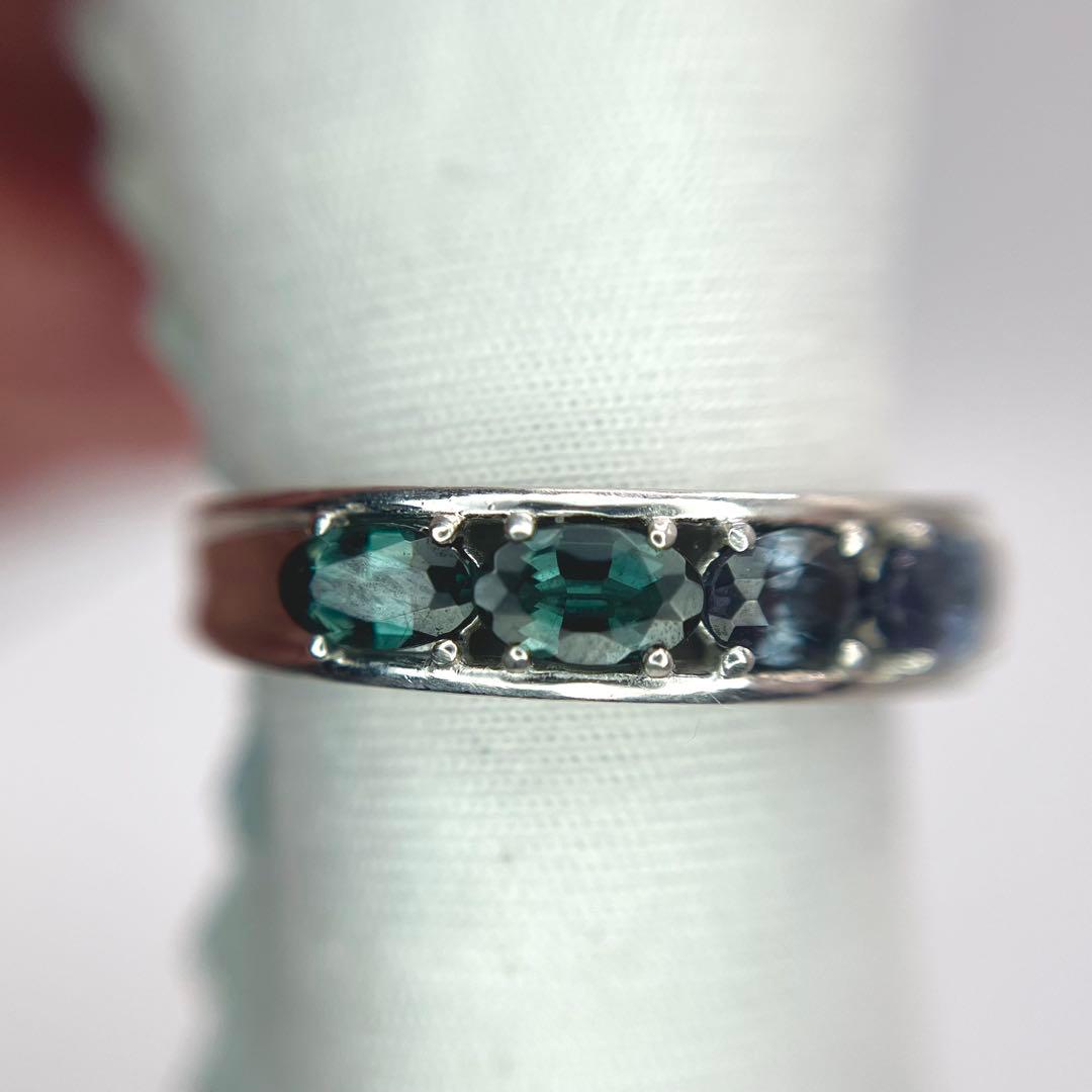 【中宝研ソ付】カラーチェンジガーネット K18WGリング 13号／計1.00ct