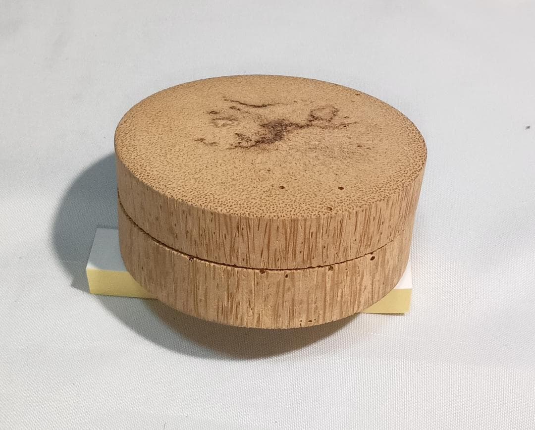 茶道具　骨董香盒　塗師満田道志作　竹香合　銘「凍雲」　花押入　時代箱　骨董！！