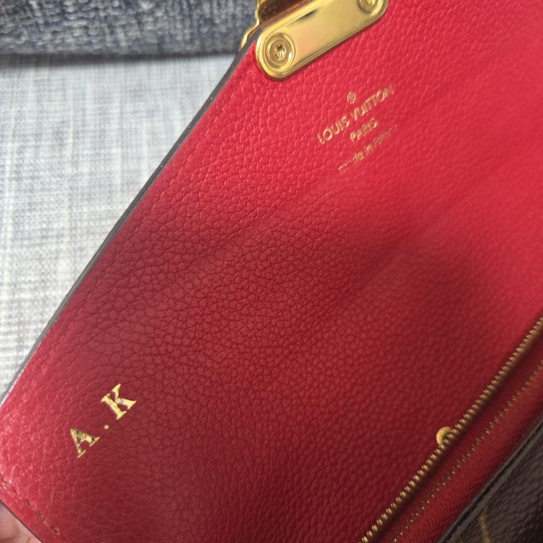 Louis Vuitton 長財布 ブラウン/レッド