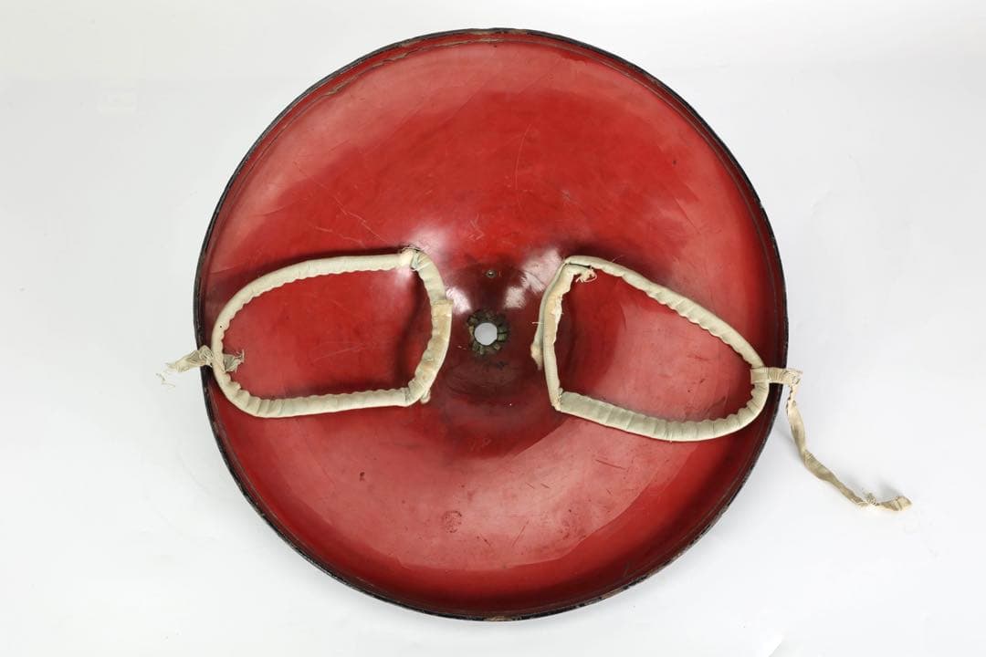 江戸期 黒漆塗 陣笠 四ツ目結紋 時代武具 甲冑 漆塗 朱塗 古民具 骨董品