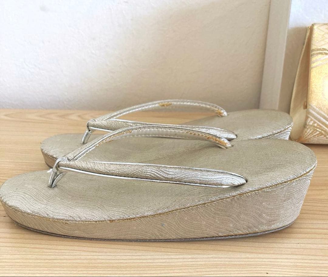 礼装　和装バッグ草履セット　金銀糸　結婚式　入学式　成人式